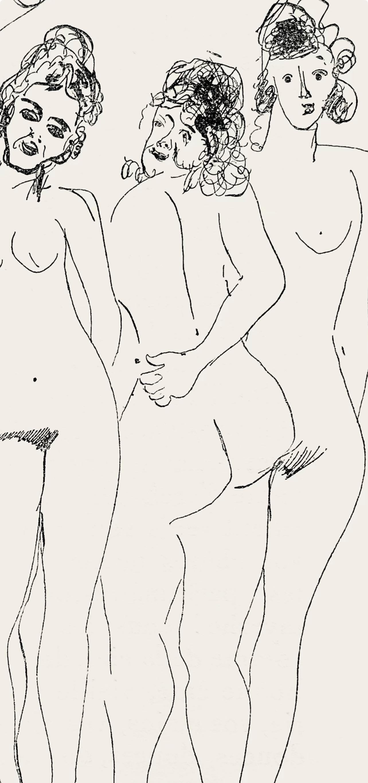 Marc Chagall, Composition, Suite Provinciale Avec 92 Dessins Indits De Marc Chagall, Lithograph