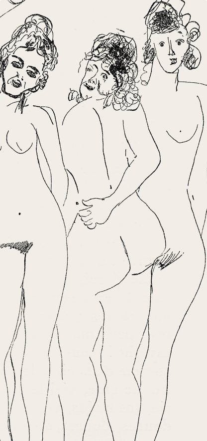 Marc Chagall, Composition, Suite Provinciale Avec 92 Dessins Indits De Marc Chagall, Lithograph