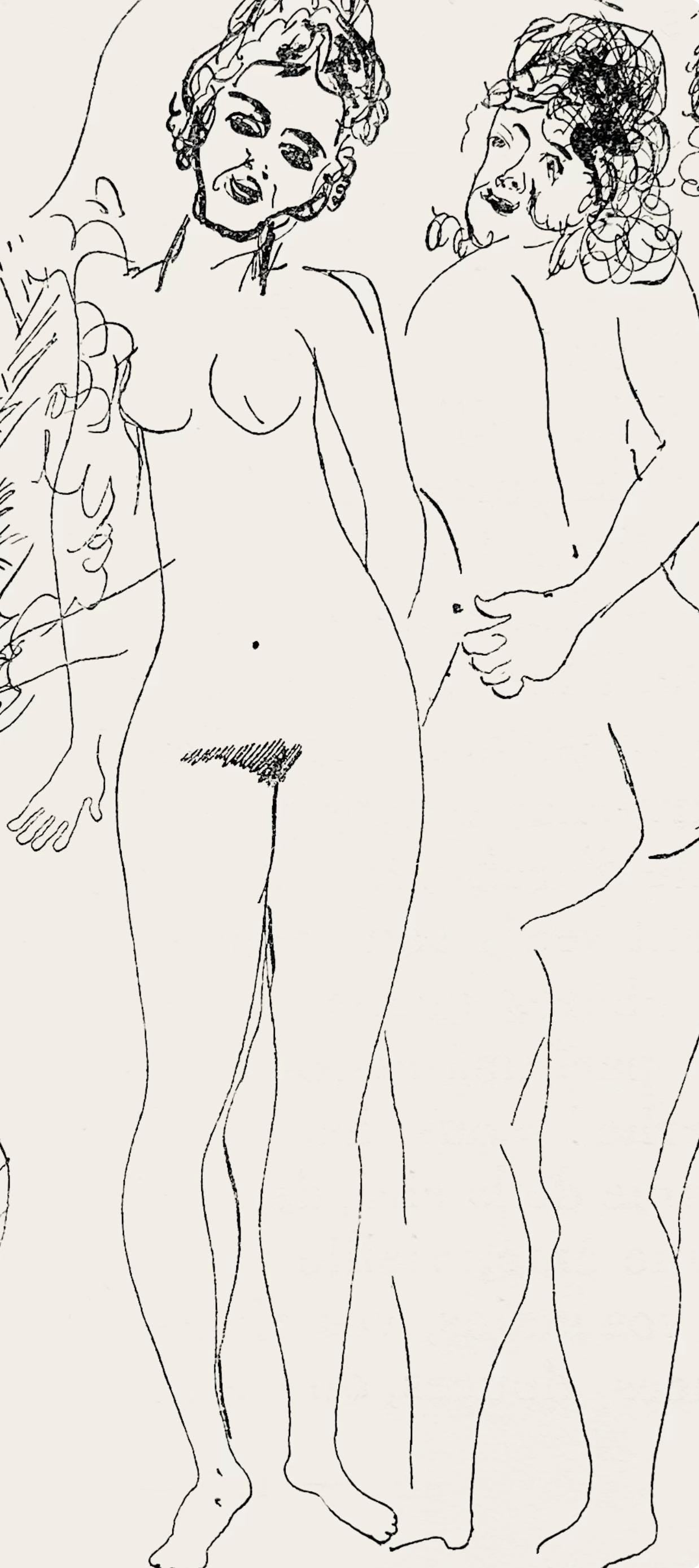 Marc Chagall, Composition, Suite Provinciale Avec 92 Dessins Indits De Marc Chagall, Lithograph