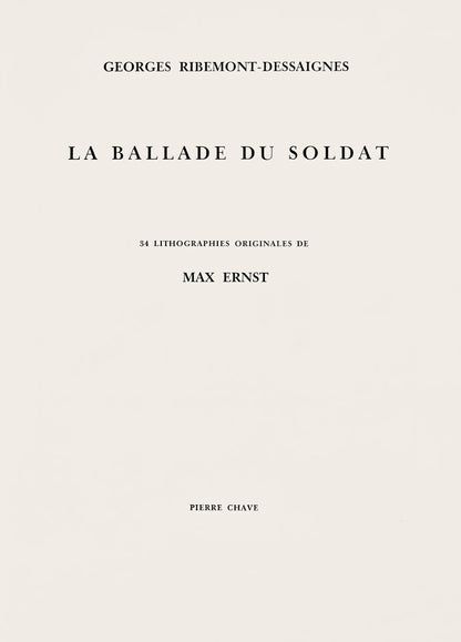 Max Ernst, Composition (Spies/Leppien 218), La Ballade Du Soldat, Lithograph