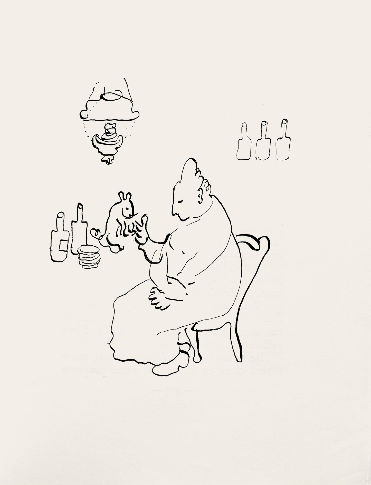 Marc Chagall, Composition, Suite Provinciale Avec 92 Dessins Indits De Marc Chagall, Lithograph