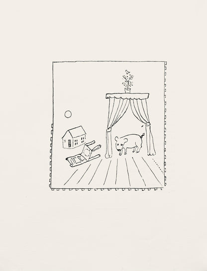 Marc Chagall, Composition, Suite Provinciale Avec 92 Dessins Indits De Marc Chagall, Lithograph