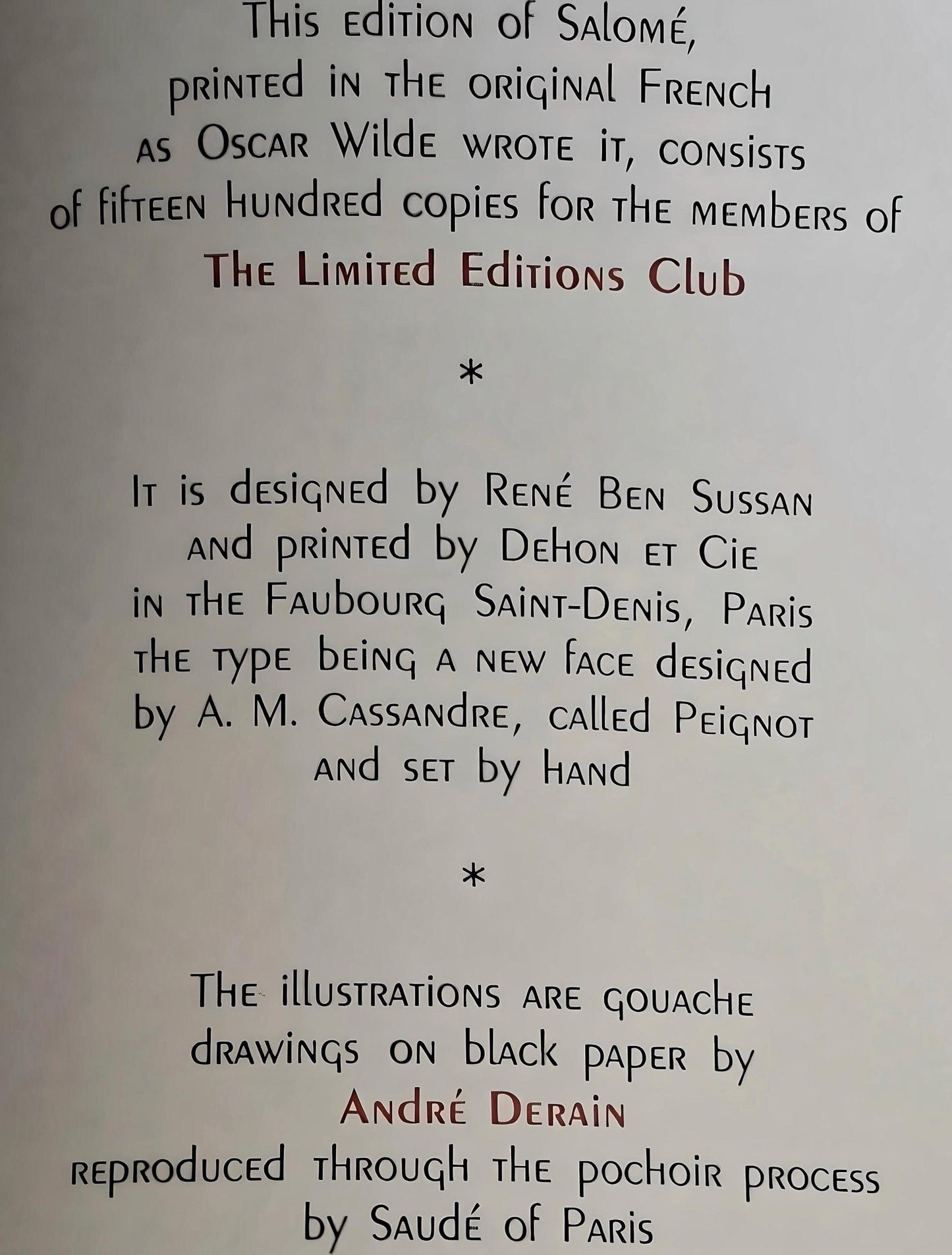 Andr Derain, Composition, Salom, Lithograph