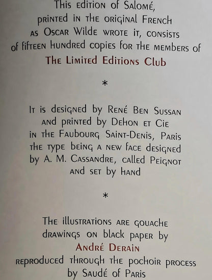 Andr Derain, Composition, Salom, Lithograph