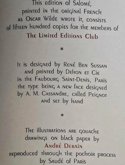 Andr Derain, Composition, Salom, Lithograph