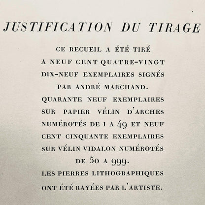 Andr Marchand, Composition, Pierre Feu Provence Noire, Lithograph