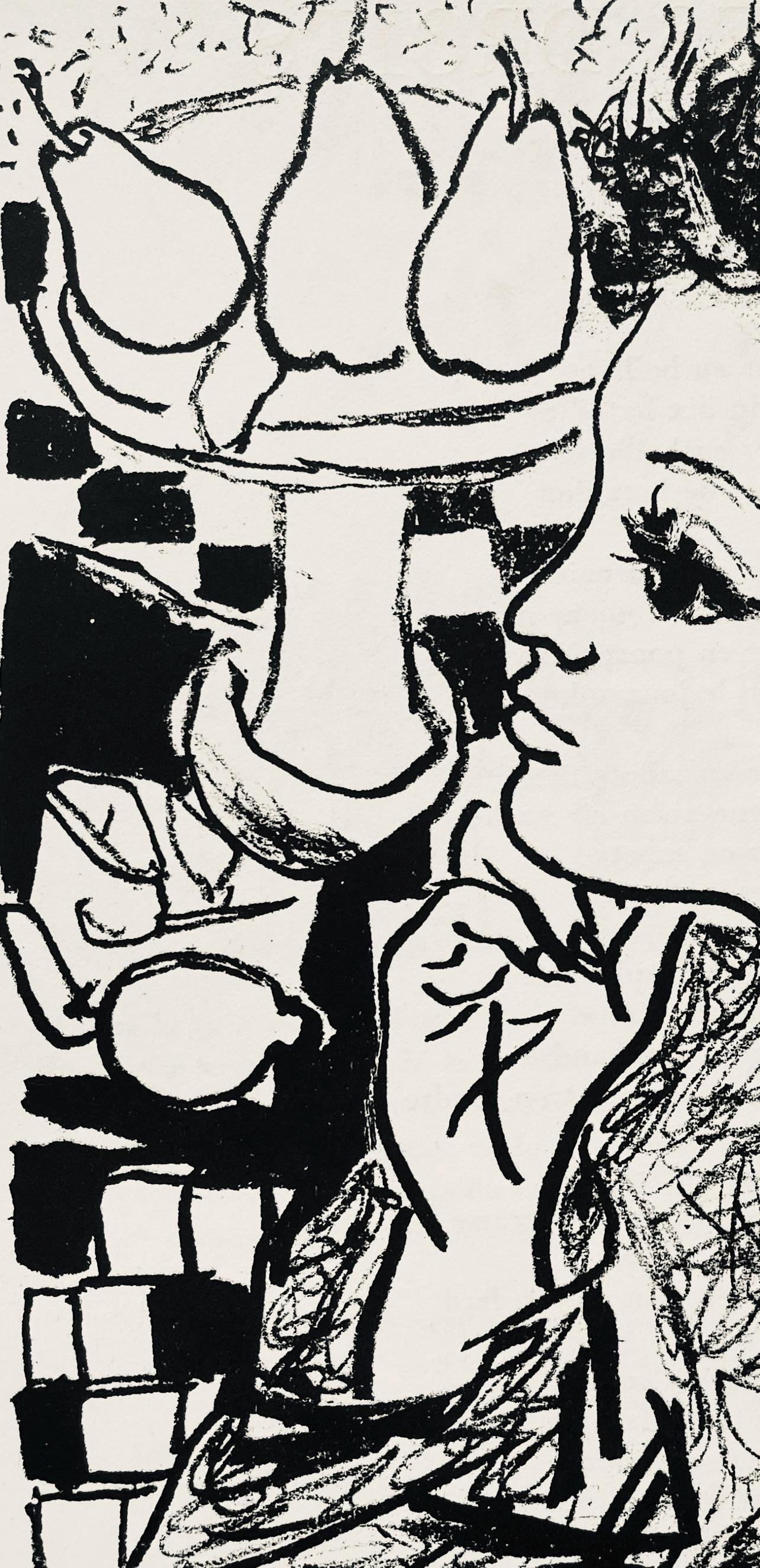 Andr Marchand, Composition, Pierre Feu Provence Noire, Lithograph