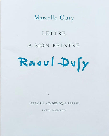 Andr Marchand, Composition, Lettre Mon Peintre Raoul Dufy, Lithograph