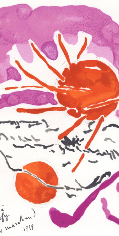 Andr Marchand, Composition, Lettre Mon Peintre Raoul Dufy, Lithograph