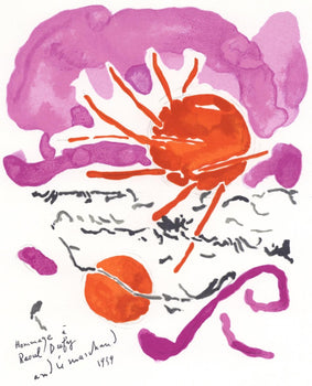 Andr Marchand, Composition, Lettre Mon Peintre Raoul Dufy, Lithograph