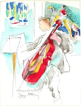 Jacques Villon, Composition, Lettre Mon Peintre Raoul Dufy, Lithograph