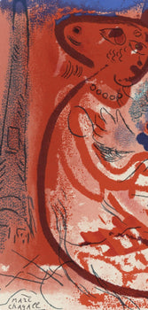 Marc Chagall, Composition, Lettre Mon Peintre Raoul Dufy, Lithograph