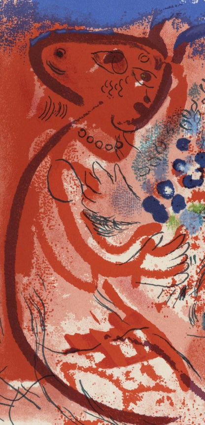 Marc Chagall, Composition, Lettre Mon Peintre Raoul Dufy, Lithograph