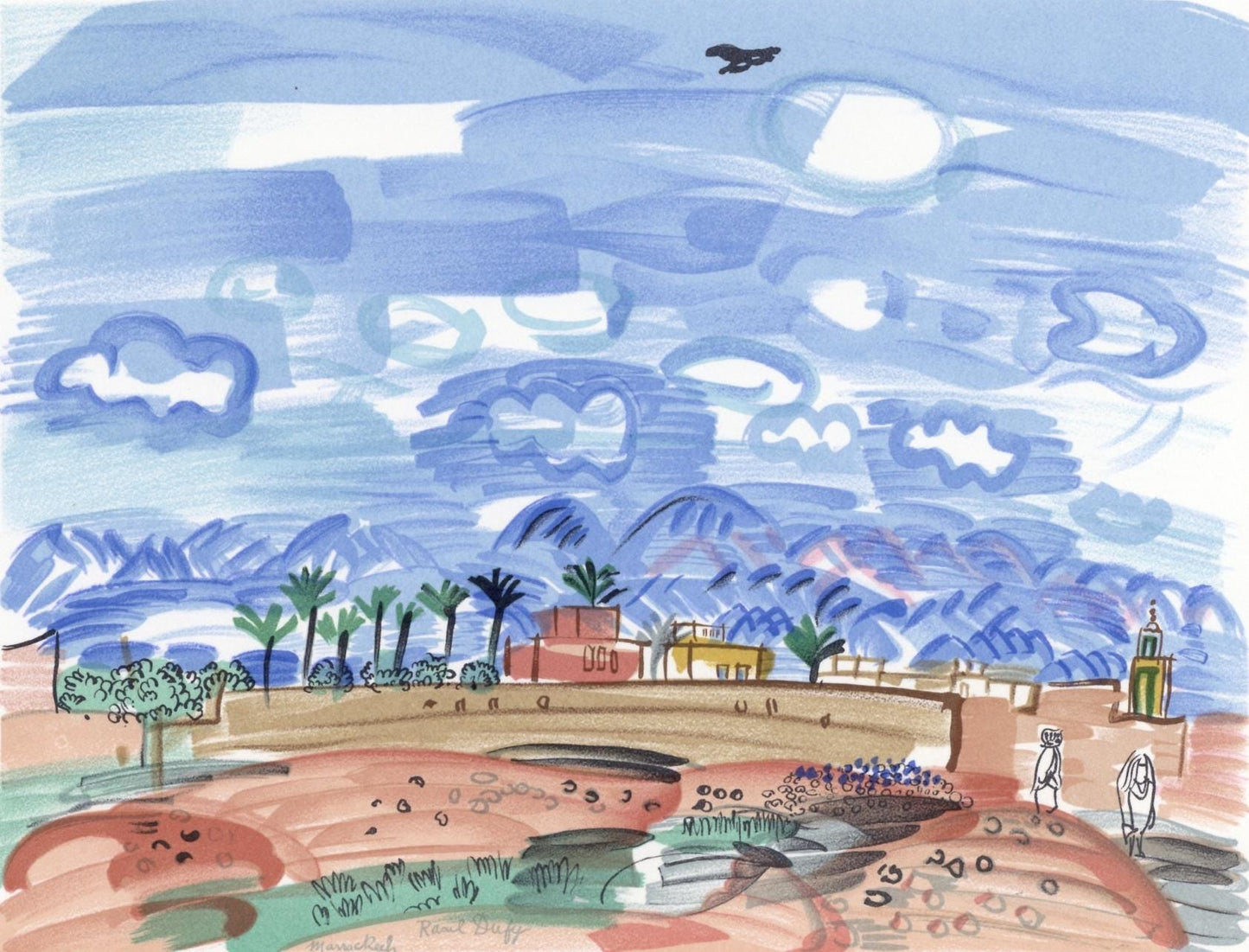 Raoul Dufy, Au Maroc, Lettre Mon Peintre Raoul Dufy, Lithograph