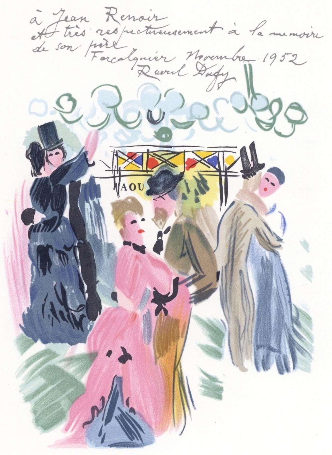 Raoul Dufy, Hommage Renoir, Lettre Mon Peintre Raoul Dufy, Lithograph