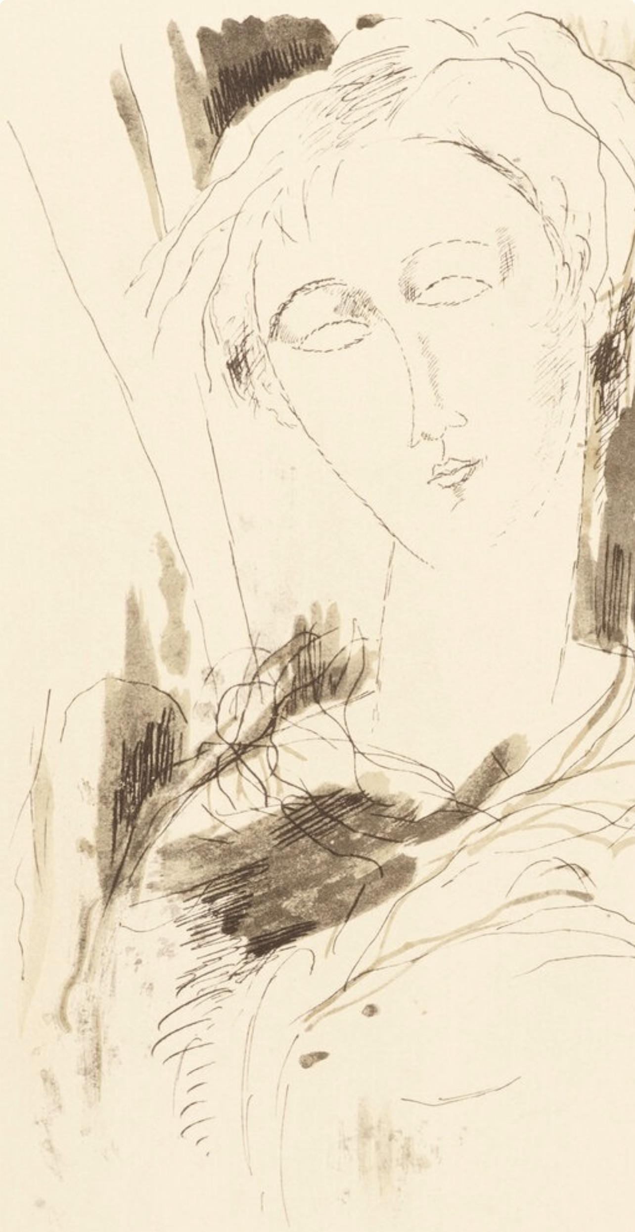 Amedeo Modigliani, Portrait, Douze Contemporains, Lithograph