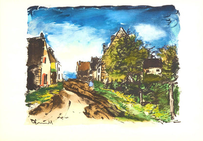 Maurice De Vlaminck, Paysage D'Ile-De-France, Douze Contemporains, Lithograph