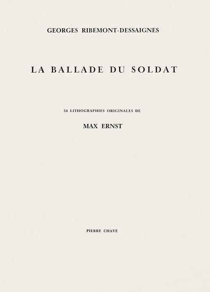 Max Ernst, Composition (Spies/Leppien 218), La Ballade Du Soldat, Lithograph