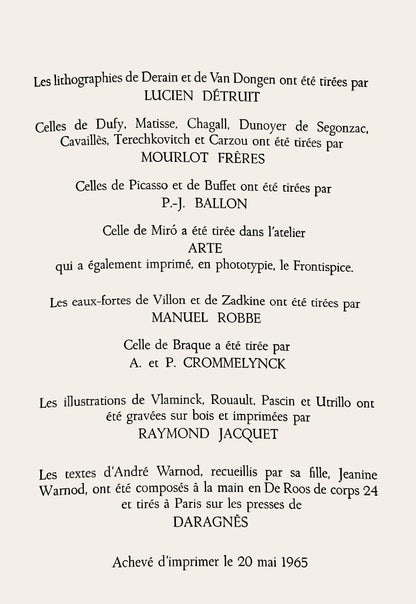 Andr Warnod, Composition, Les Peintres Mes Amis, Lithograph