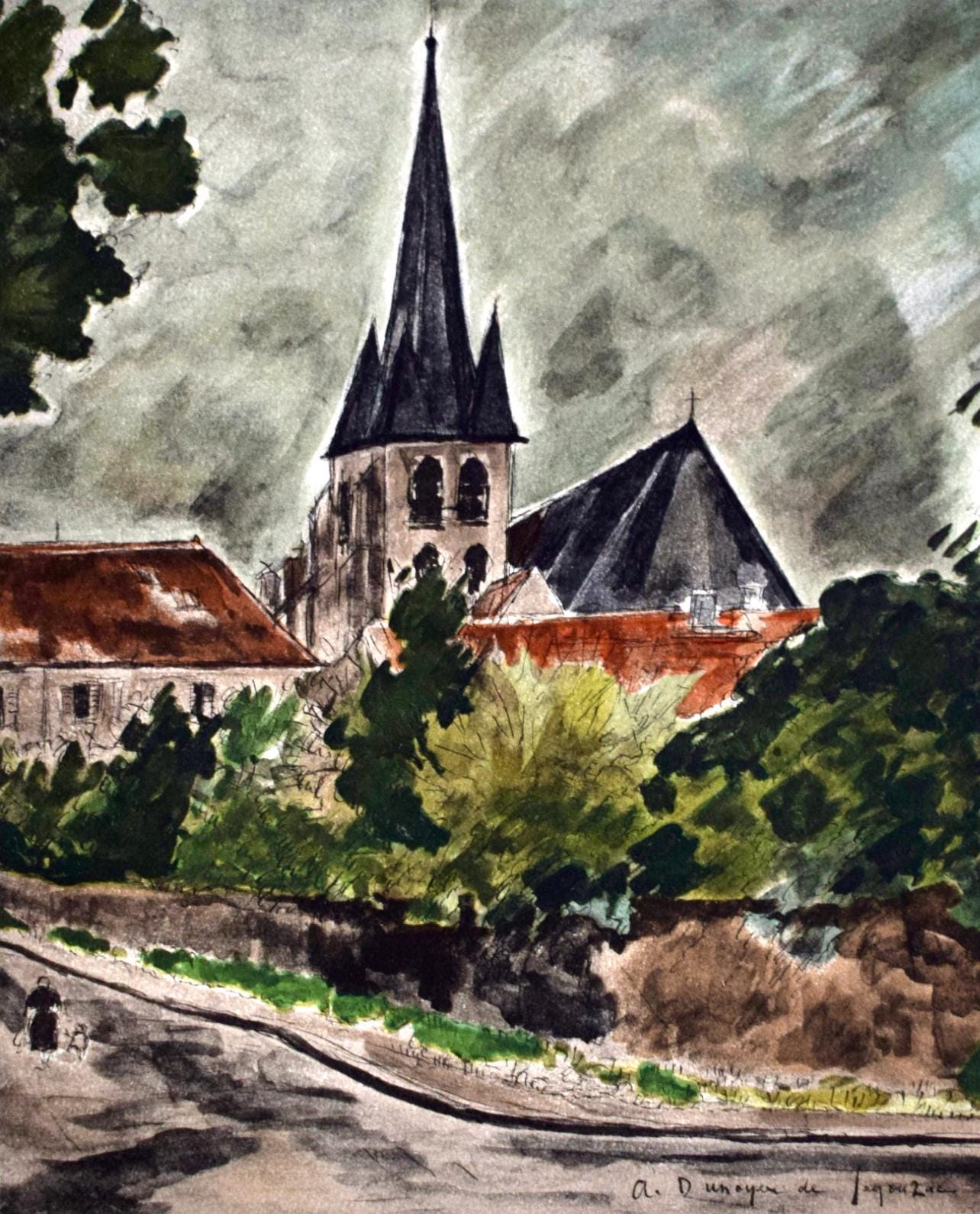 Andr Dunoyer De Segonzac, Composition, Les Peintres Mes Amis, Lithograph