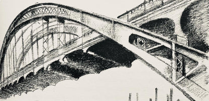 Robert Delaunay, Le Pont Arien (Habasque 720-728), Allo! Paris!, Lithograph