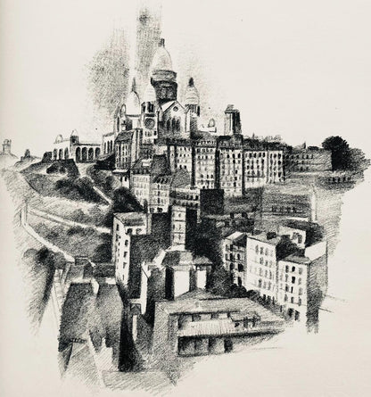 Robert Delaunay, La Butte Montmartre Et Le Sacre-Cur (Habasque 720-728), Allo! Paris!, Lithograph