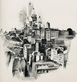 Robert Delaunay, La Butte Montmartre Et Le Sacre-Cur (Habasque 720-728), Allo! Paris!, Lithograph