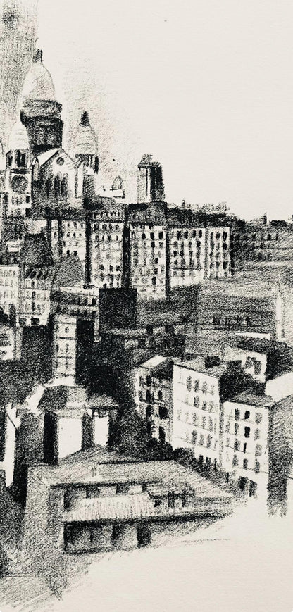 Robert Delaunay, La Butte Montmartre Et Le Sacre-Cur (Habasque 720-728), Allo! Paris!, Lithograph