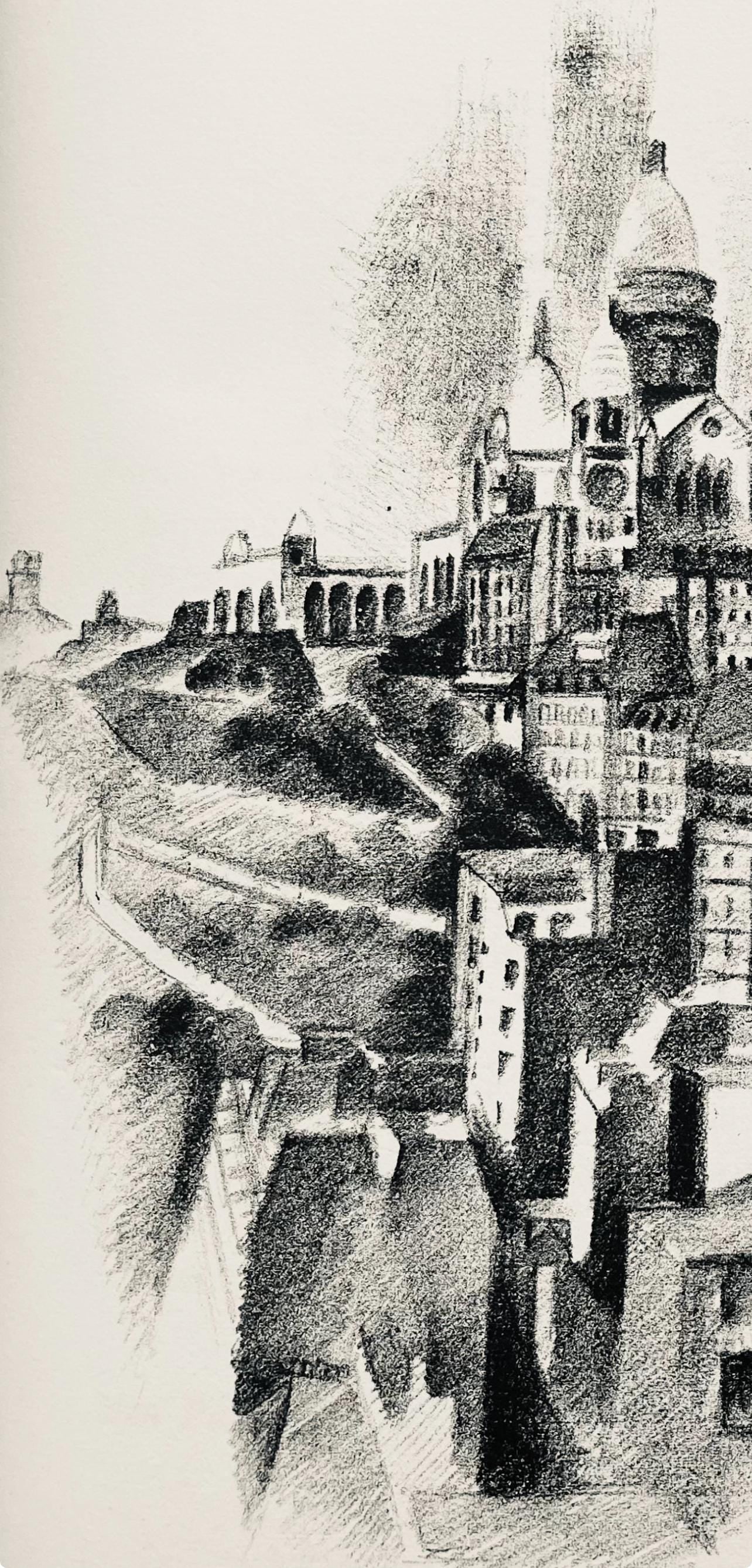Robert Delaunay, La Butte Montmartre Et Le Sacre-Cur (Habasque 720-728), Allo! Paris!, Lithograph