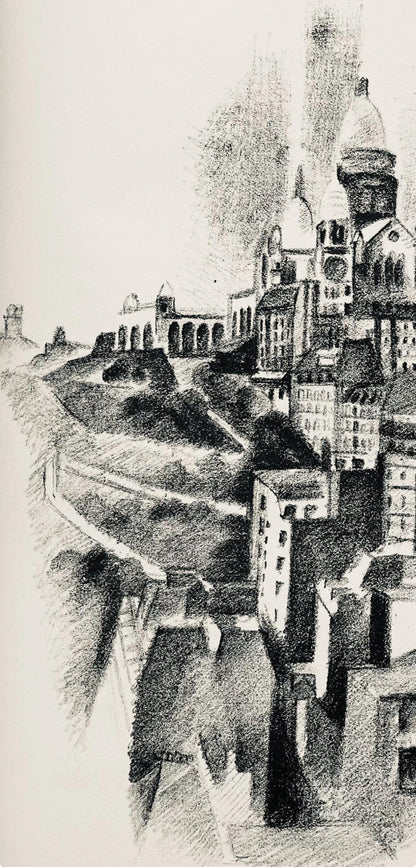 Robert Delaunay, La Butte Montmartre Et Le Sacre-Cur (Habasque 720-728), Allo! Paris!, Lithograph