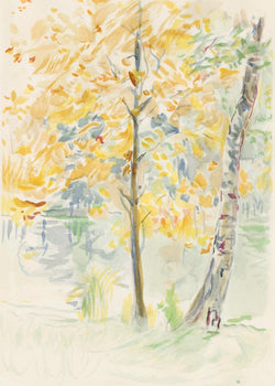 Berthe Morisot, Arbres Roux, Berthe Morisot Seize Aquarelles, Lithograph