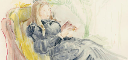 Berthe Morisot, Jeune Femme Sur Le Sofa, Berthe Morisot Seize Aquarelles, Lithograph