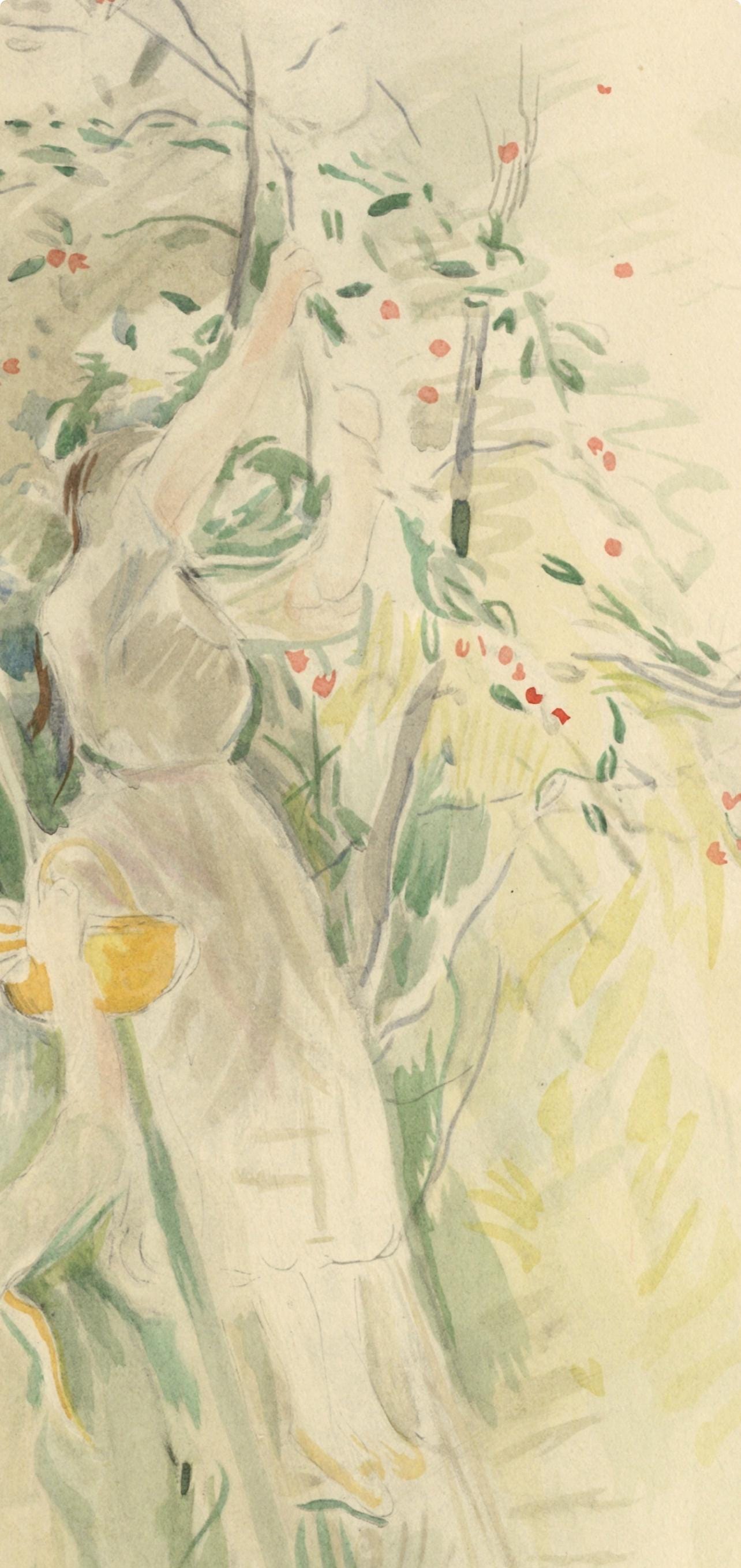Berthe Morisot, Le Cerisier, Berthe Morisot Seize Aquarelles, Lithograph