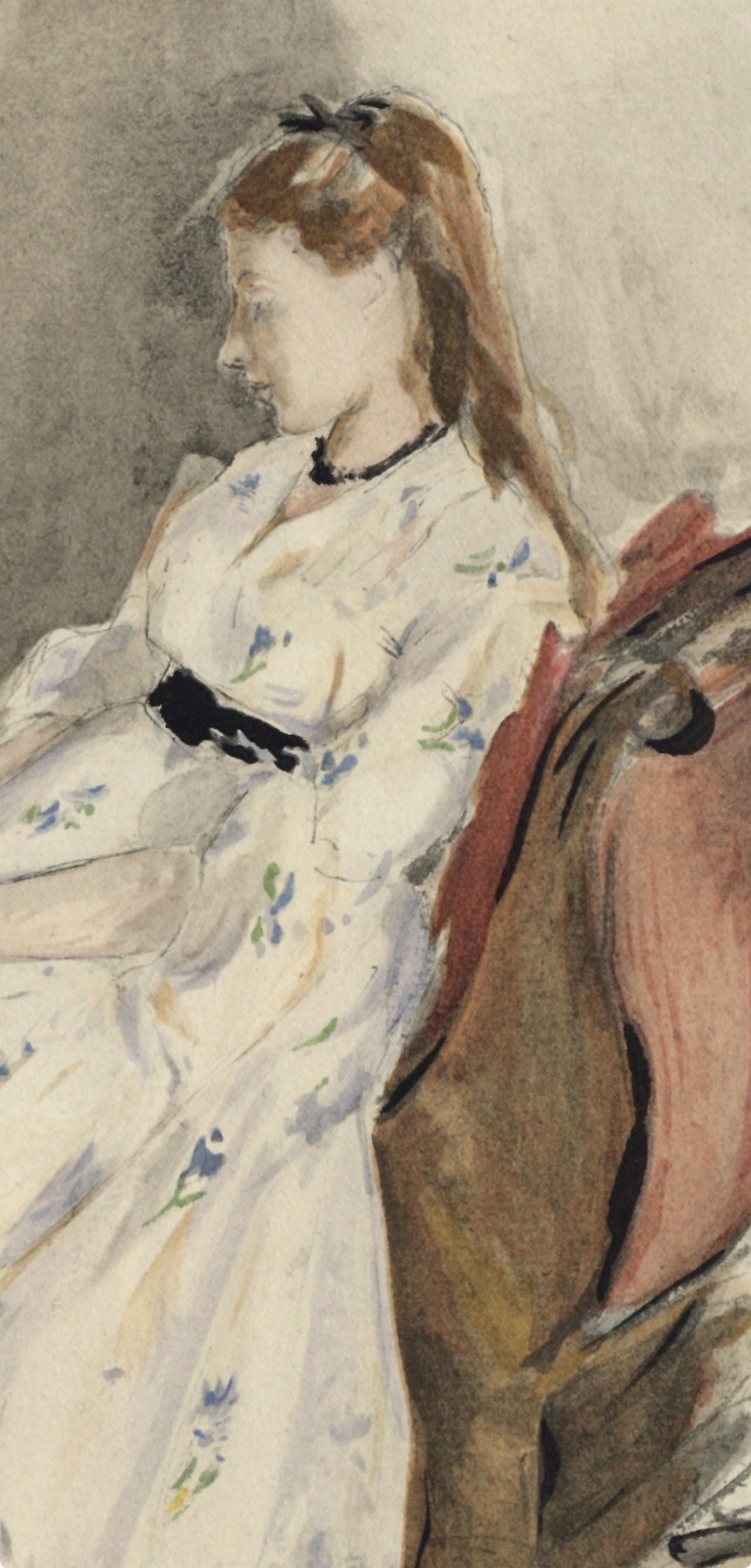 Berthe Morisot, Jeune Femme Et Enfant Sur Un Canap (Mme Pontillon Et Sa Fille), Berthe Morisot