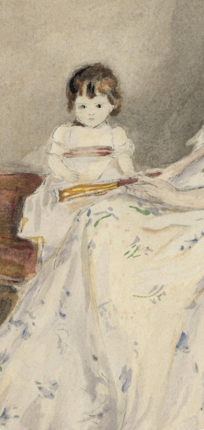 Berthe Morisot, Jeune Femme Et Enfant Sur Un Canap (Mme Pontillon Et Sa Fille), Berthe Morisot
