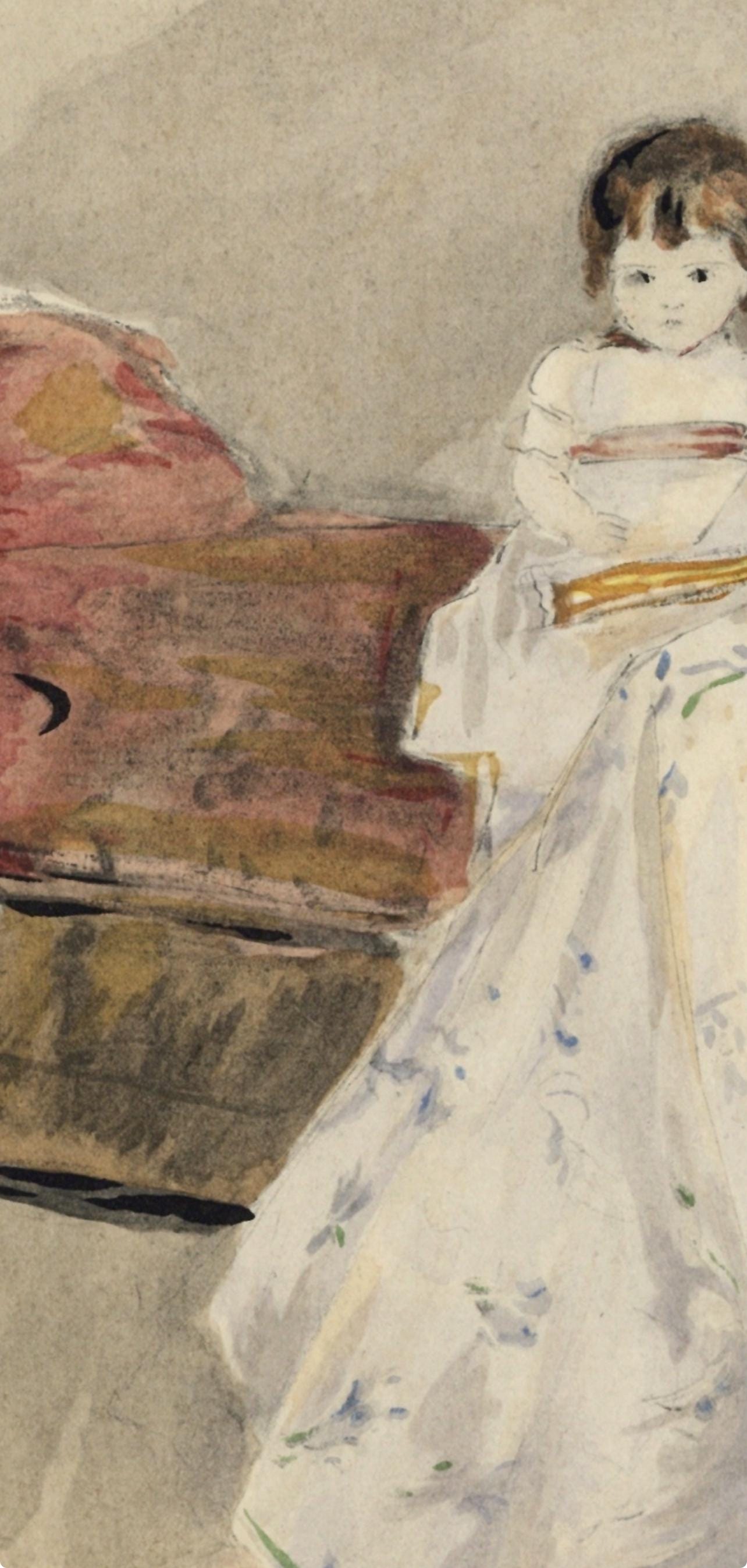 Berthe Morisot, Jeune Femme Et Enfant Sur Un Canap (Mme Pontillon Et Sa Fille), Berthe Morisot