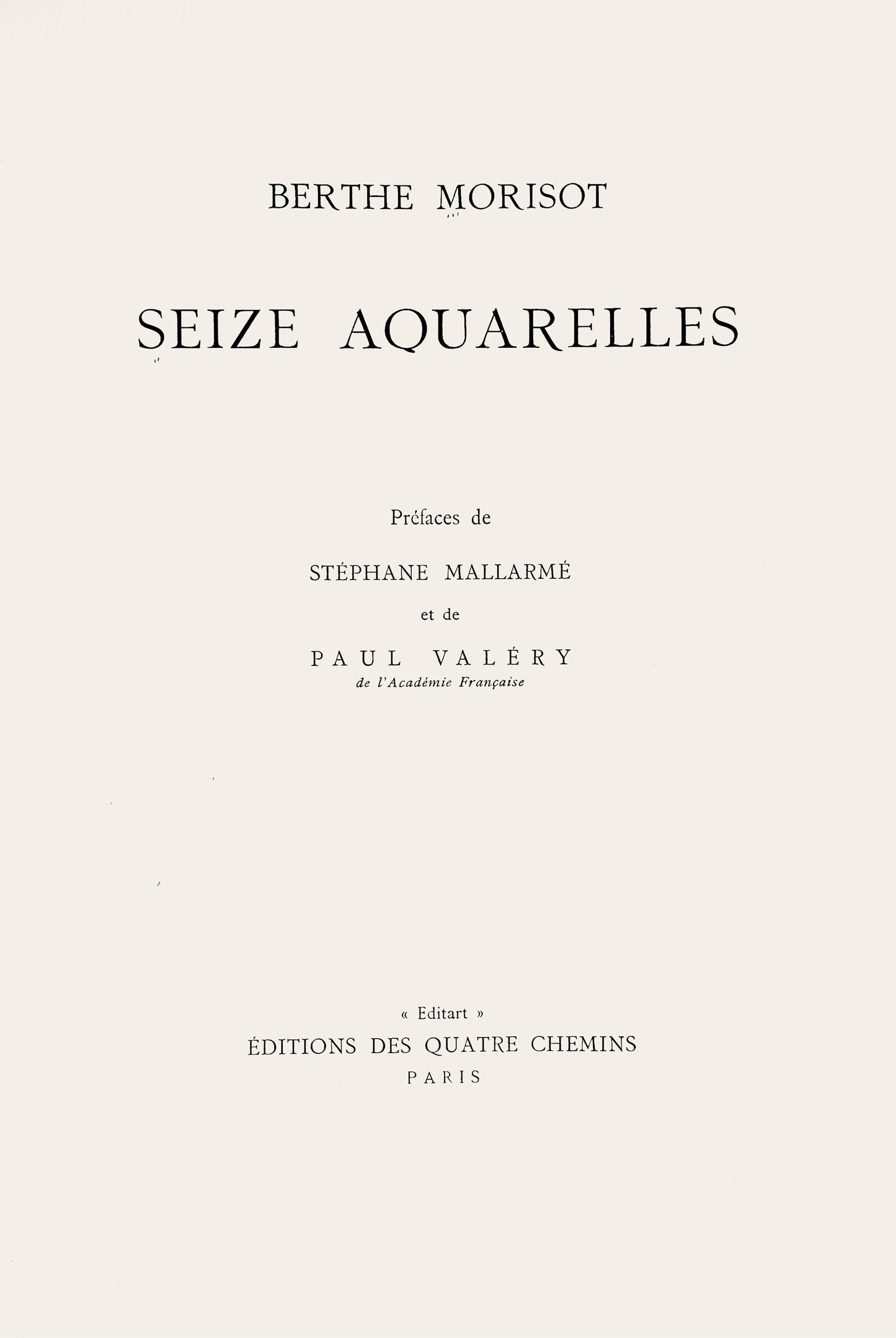 Berthe Morisot, Le Goter, Berthe Morisot Seize Aquarelles, Lithograph