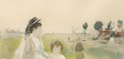 Berthe Morisot, Jeune Femme Et Enfant Dans L'Herbe (Mme Gobillard Et Sa Fille), Berthe Morisot