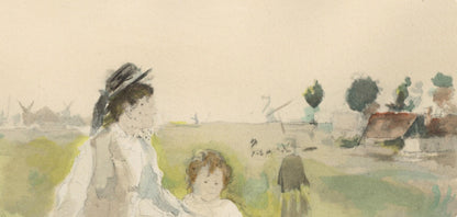 Berthe Morisot, Jeune Femme Et Enfant Dans L'Herbe (Mme Gobillard Et Sa Fille), Berthe Morisot