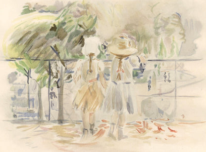 Berthe Morisot, Au Jardin Des Tuileries, Berthe Morisot Seize Aquarelles, Lithograph