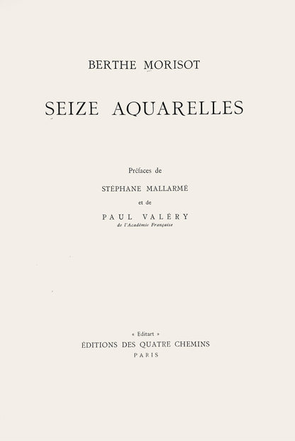 Berthe Morisot, Au Jardin Des Tuileries, Berthe Morisot Seize Aquarelles, Lithograph