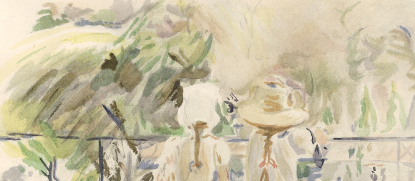 Berthe Morisot, Au Jardin Des Tuileries, Berthe Morisot Seize Aquarelles, Lithograph