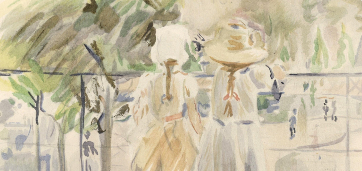 Berthe Morisot, Au Jardin Des Tuileries, Berthe Morisot Seize Aquarelles, Lithograph