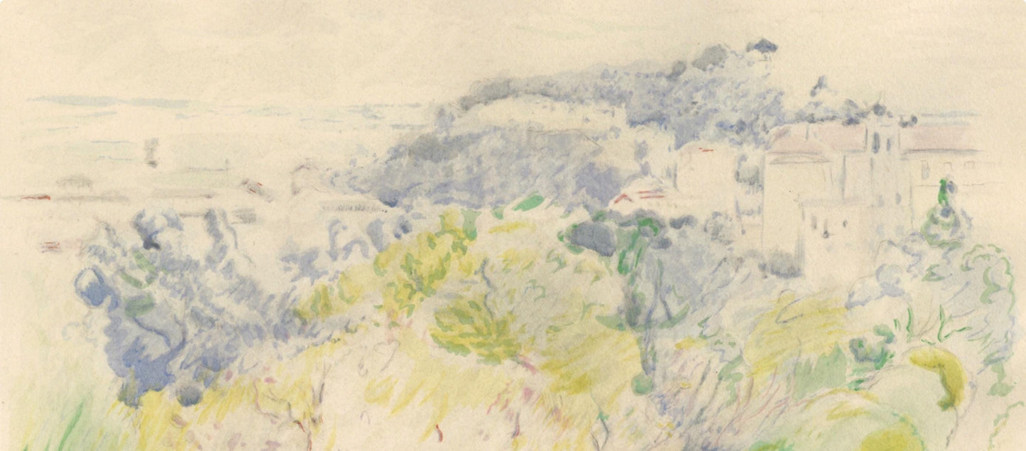 Berthe Morisot, Montagne Du Chteau Nice Vu De Cimise, Berthe Morisot Seize Aquarelles, Lithograph