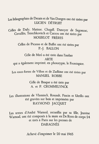 Maurice Utrillo, Composition, Les Peintres Mes Amis, Woodcut