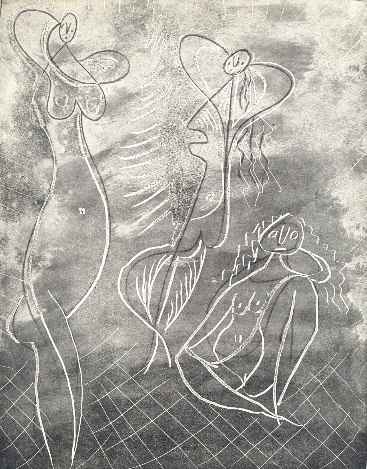 Pablo Picasso, Trois Baigneuses (Bloch 361A-E; Baer 683-688; Cramer 38), La Chvre-Feuille, Engraving