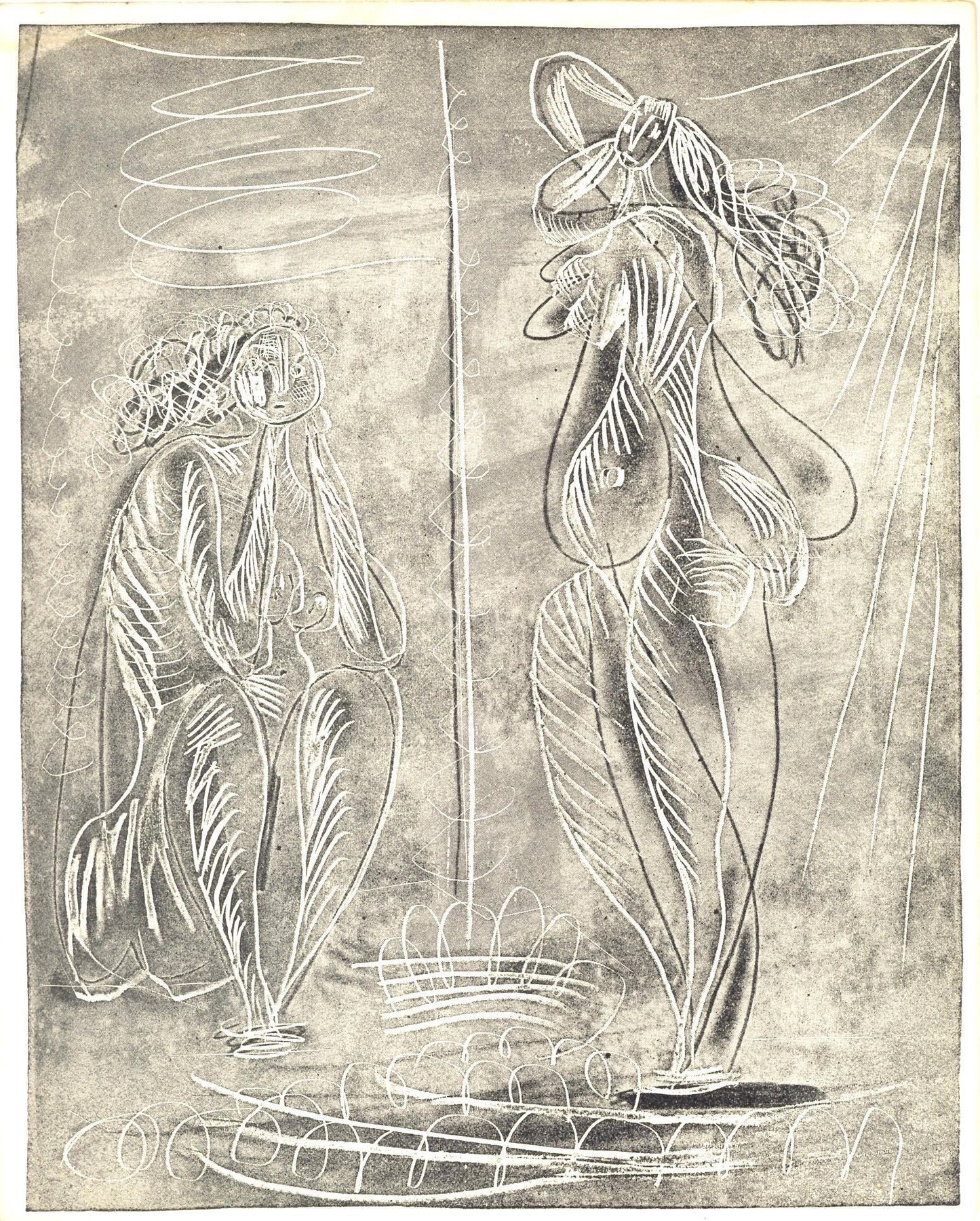 Pablo Picasso, Trois Baigneuses (Bloch 361A-E; Baer 683-688; Cramer 38), La Chvre-Feuille, Engraving