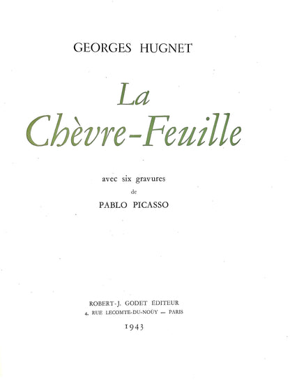 Pablo Picasso, Composition (Bloch 361A-E; Baer 683-688; Cramer 38), La Chvre-Feuille, Engraving