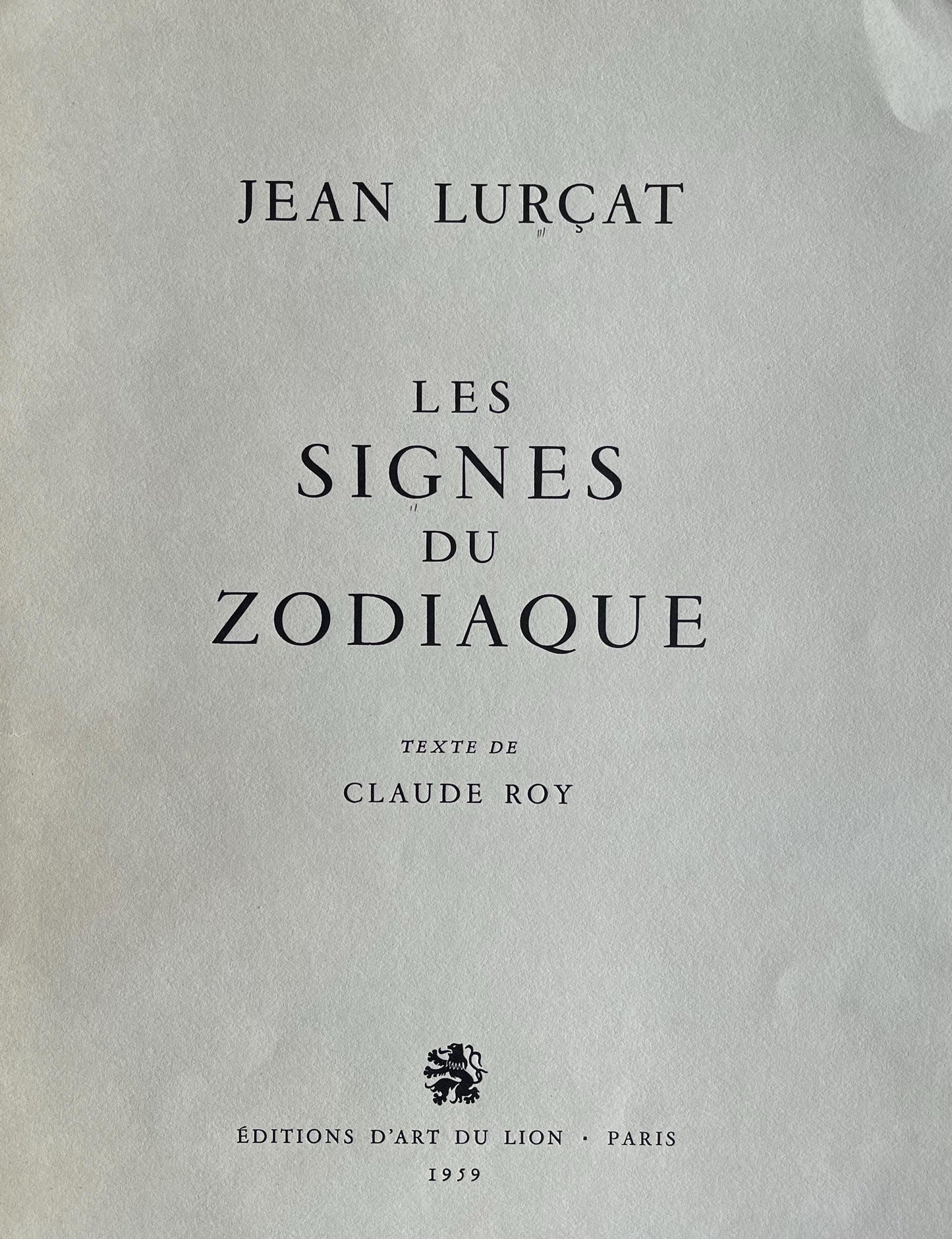 Jean Lurat, Le Cancer (Cancer), Les Signes Du Zodiaque, Lithograph