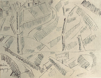 Fernand Lger, Paysage A Verdun, Fernand Lger, Dessins De Guerre, Lithograph